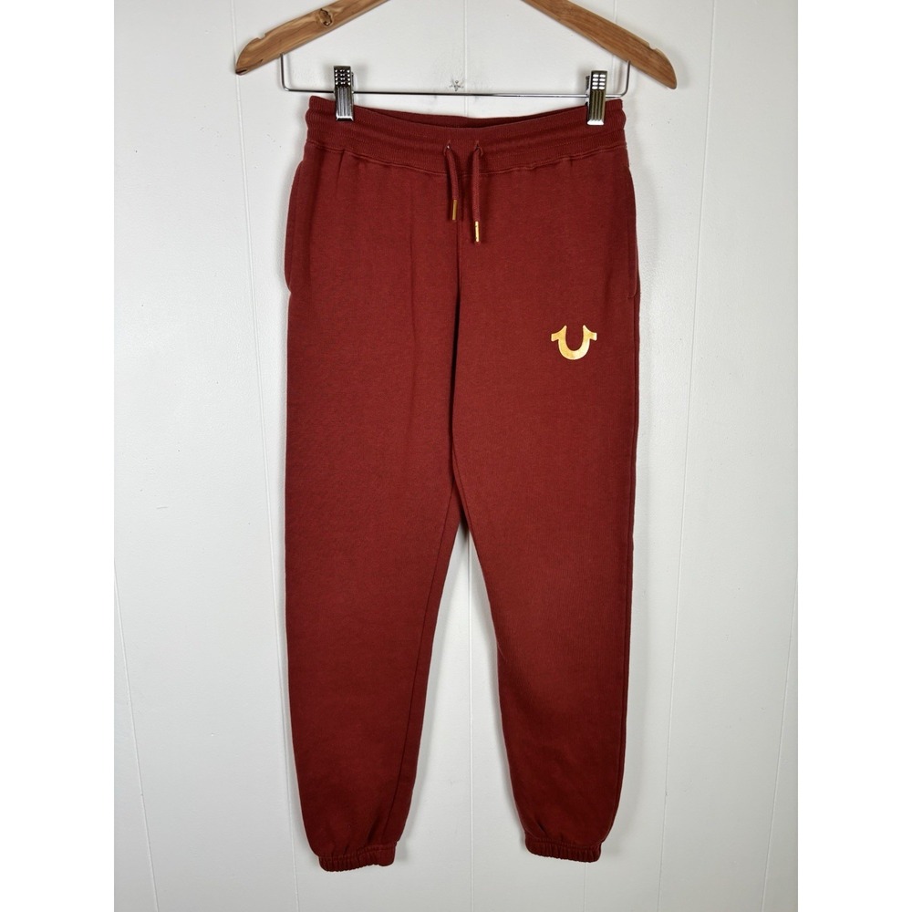 True Religion Drawstring Sweatpants Rust Brown Kids Size XL‎
